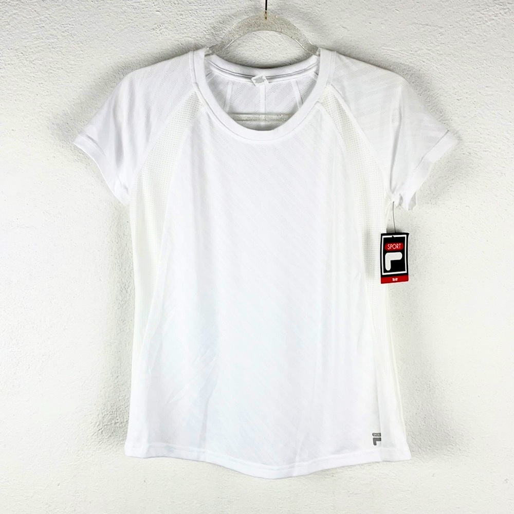 FILA | 🤍White TRU-DRY Stretch Wicking Fabric Sports Workout Top ✨NEW!✨